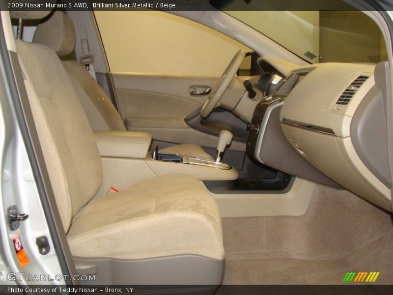 Brilliant Silver Metallic / Beige 2009 Nissan Murano S AWD