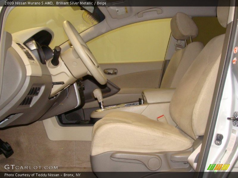 Brilliant Silver Metallic / Beige 2009 Nissan Murano S AWD