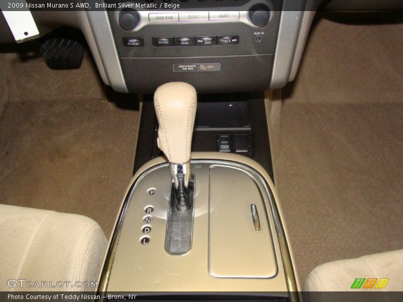 Brilliant Silver Metallic / Beige 2009 Nissan Murano S AWD