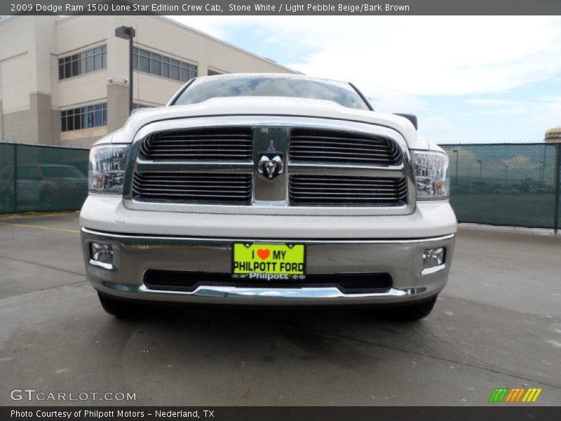 Stone White / Light Pebble Beige/Bark Brown 2009 Dodge Ram 1500 Lone Star Edition Crew Cab