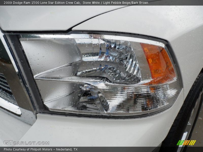 Stone White / Light Pebble Beige/Bark Brown 2009 Dodge Ram 1500 Lone Star Edition Crew Cab