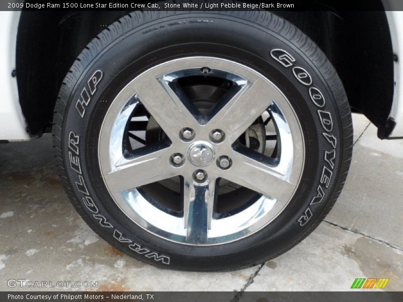 Stone White / Light Pebble Beige/Bark Brown 2009 Dodge Ram 1500 Lone Star Edition Crew Cab