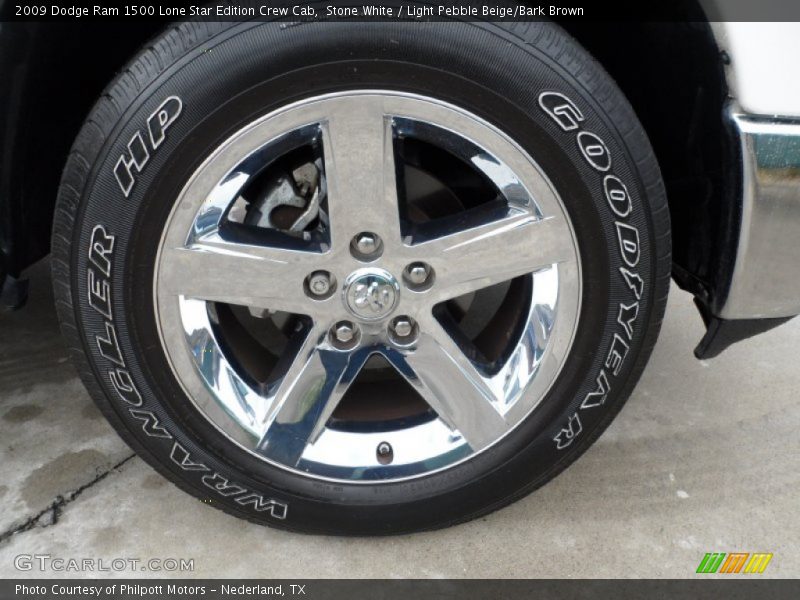 Stone White / Light Pebble Beige/Bark Brown 2009 Dodge Ram 1500 Lone Star Edition Crew Cab