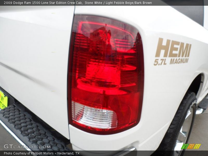 Stone White / Light Pebble Beige/Bark Brown 2009 Dodge Ram 1500 Lone Star Edition Crew Cab
