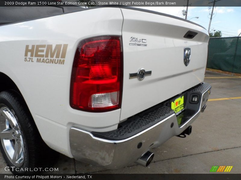 Stone White / Light Pebble Beige/Bark Brown 2009 Dodge Ram 1500 Lone Star Edition Crew Cab