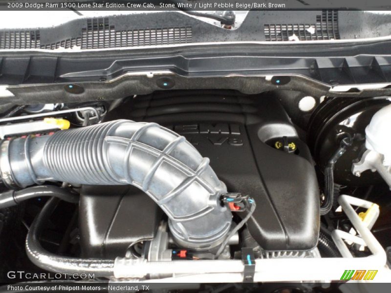 Stone White / Light Pebble Beige/Bark Brown 2009 Dodge Ram 1500 Lone Star Edition Crew Cab