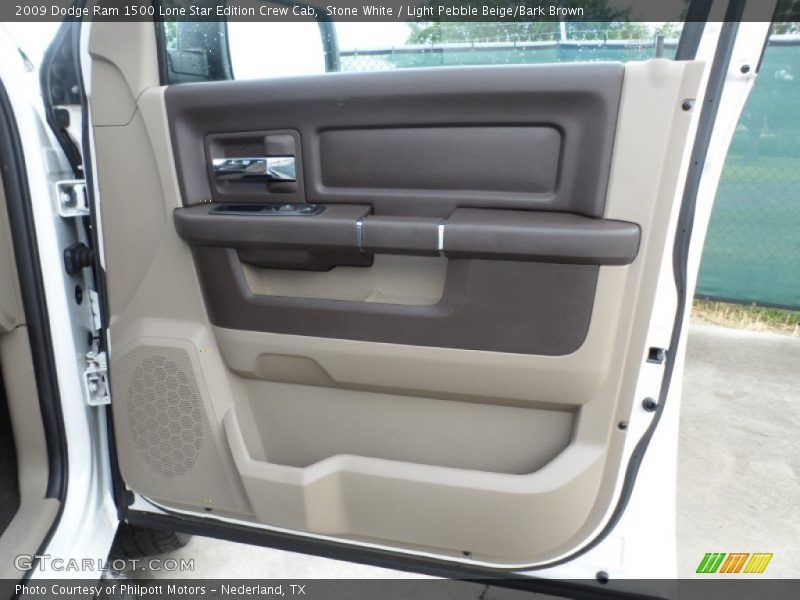 Stone White / Light Pebble Beige/Bark Brown 2009 Dodge Ram 1500 Lone Star Edition Crew Cab