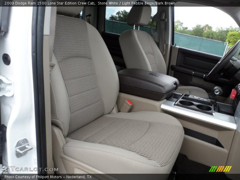Stone White / Light Pebble Beige/Bark Brown 2009 Dodge Ram 1500 Lone Star Edition Crew Cab
