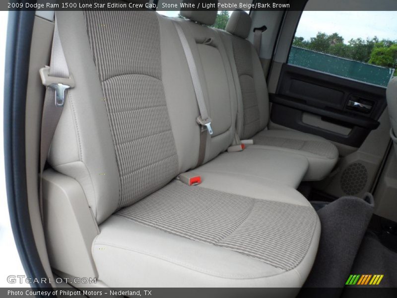 Stone White / Light Pebble Beige/Bark Brown 2009 Dodge Ram 1500 Lone Star Edition Crew Cab
