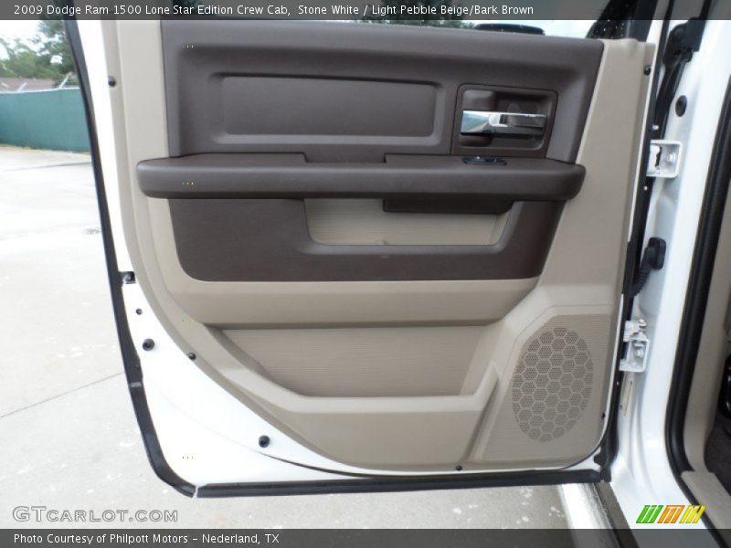 Stone White / Light Pebble Beige/Bark Brown 2009 Dodge Ram 1500 Lone Star Edition Crew Cab