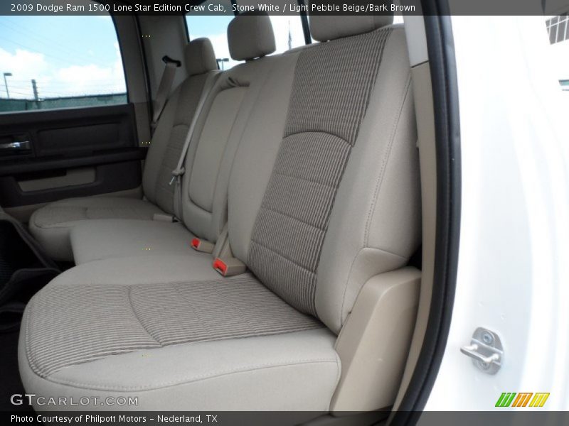 Stone White / Light Pebble Beige/Bark Brown 2009 Dodge Ram 1500 Lone Star Edition Crew Cab