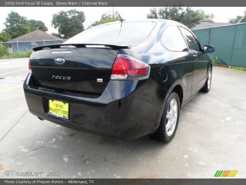 Ebony Black / Charcoal Black 2009 Ford Focus SE Coupe
