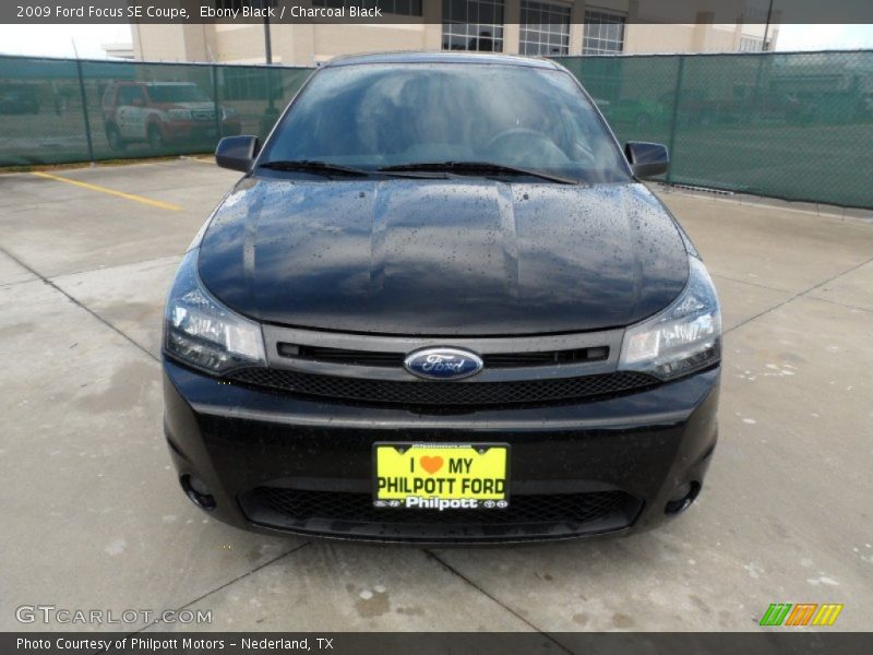 Ebony Black / Charcoal Black 2009 Ford Focus SE Coupe