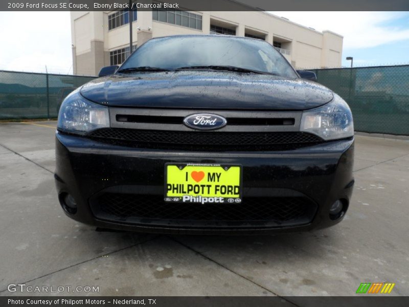 Ebony Black / Charcoal Black 2009 Ford Focus SE Coupe