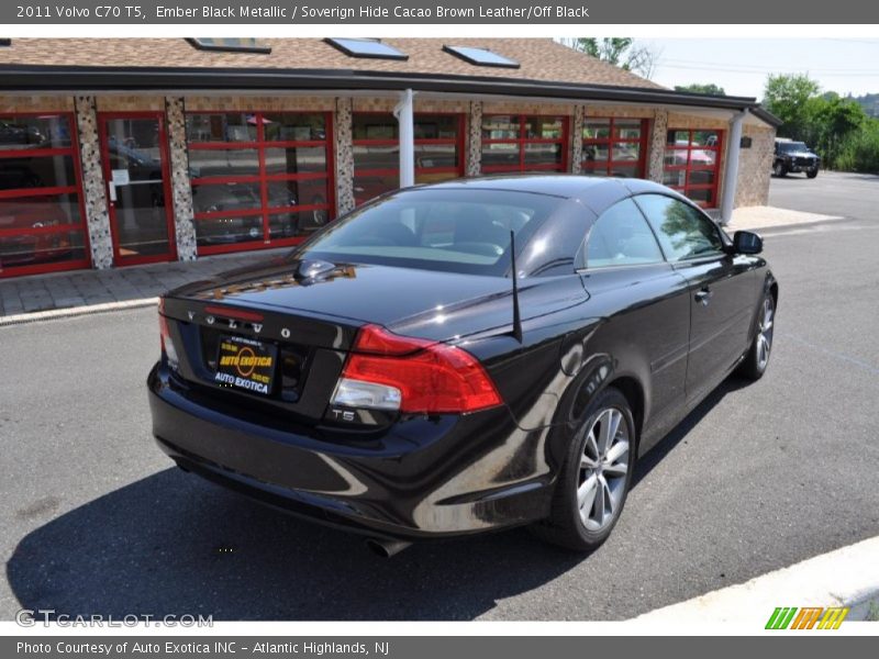Ember Black Metallic / Soverign Hide Cacao Brown Leather/Off Black 2011 Volvo C70 T5