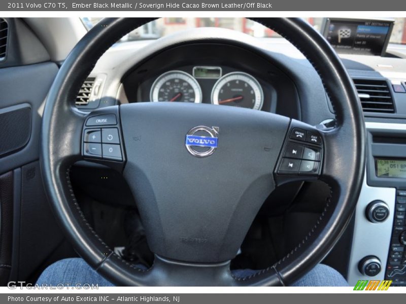 Ember Black Metallic / Soverign Hide Cacao Brown Leather/Off Black 2011 Volvo C70 T5