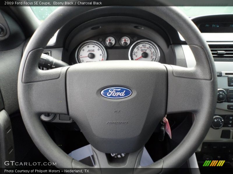 Ebony Black / Charcoal Black 2009 Ford Focus SE Coupe