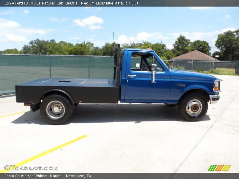 Medium Lapis Blue Metallic / Blue 1994 Ford F350 XLT Regular Cab Chassis