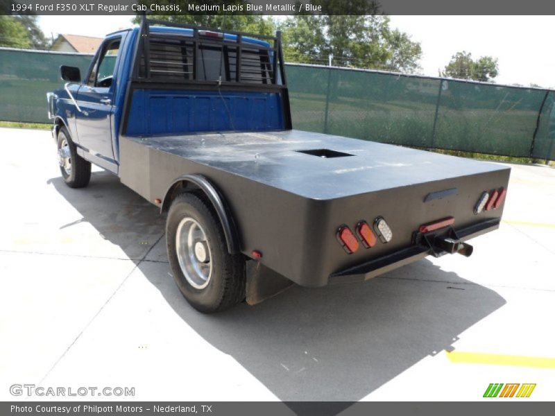 Medium Lapis Blue Metallic / Blue 1994 Ford F350 XLT Regular Cab Chassis