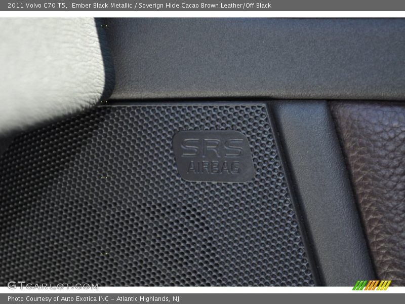 Ember Black Metallic / Soverign Hide Cacao Brown Leather/Off Black 2011 Volvo C70 T5