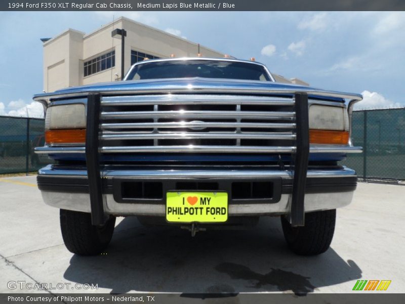 Medium Lapis Blue Metallic / Blue 1994 Ford F350 XLT Regular Cab Chassis