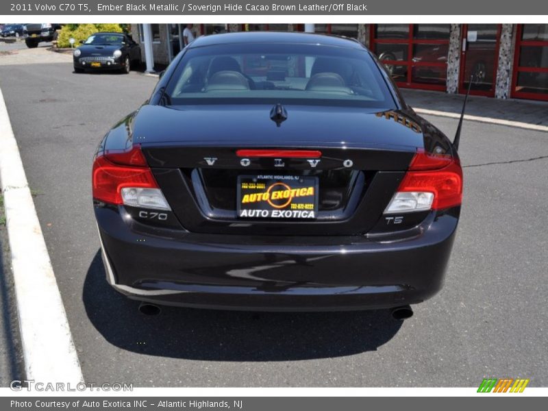 Ember Black Metallic / Soverign Hide Cacao Brown Leather/Off Black 2011 Volvo C70 T5