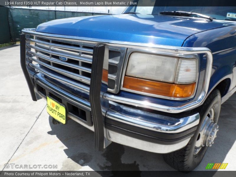 Medium Lapis Blue Metallic / Blue 1994 Ford F350 XLT Regular Cab Chassis