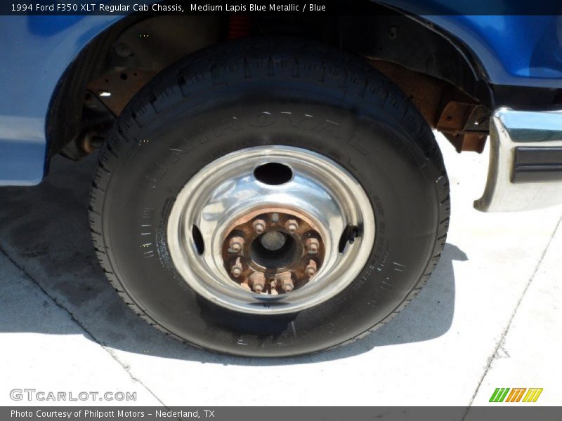 Medium Lapis Blue Metallic / Blue 1994 Ford F350 XLT Regular Cab Chassis