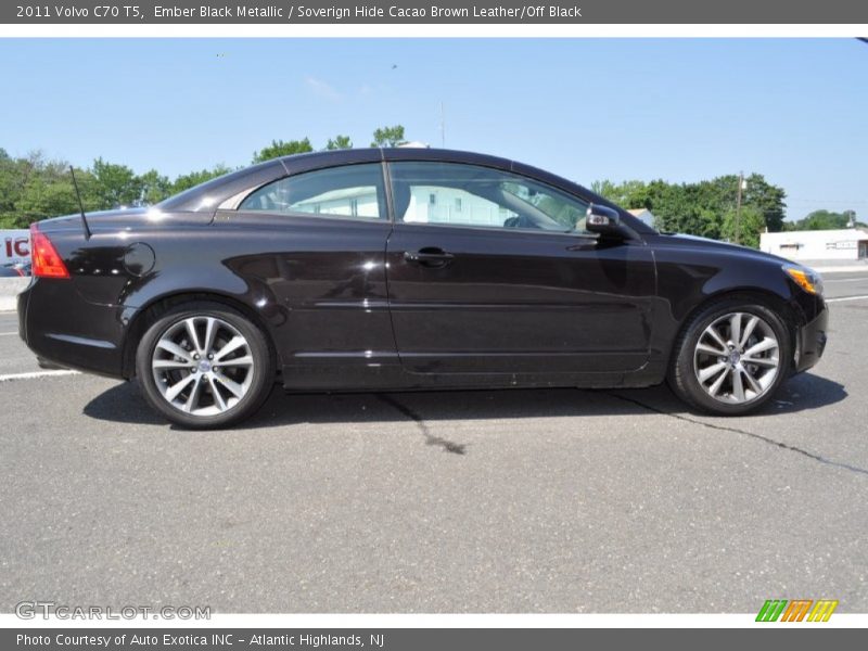 Ember Black Metallic / Soverign Hide Cacao Brown Leather/Off Black 2011 Volvo C70 T5