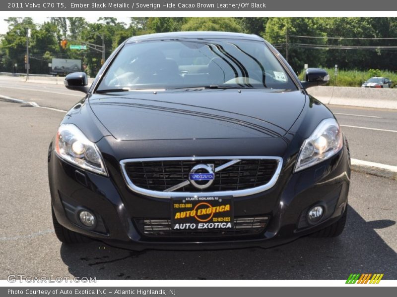 Ember Black Metallic / Soverign Hide Cacao Brown Leather/Off Black 2011 Volvo C70 T5