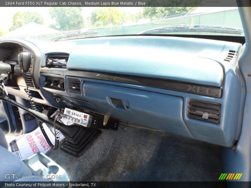 Medium Lapis Blue Metallic / Blue 1994 Ford F350 XLT Regular Cab Chassis