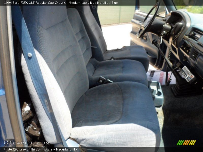Medium Lapis Blue Metallic / Blue 1994 Ford F350 XLT Regular Cab Chassis
