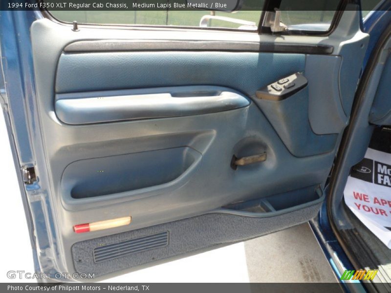 Medium Lapis Blue Metallic / Blue 1994 Ford F350 XLT Regular Cab Chassis