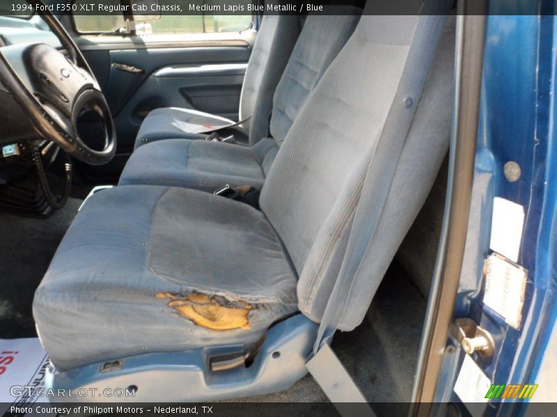 Medium Lapis Blue Metallic / Blue 1994 Ford F350 XLT Regular Cab Chassis