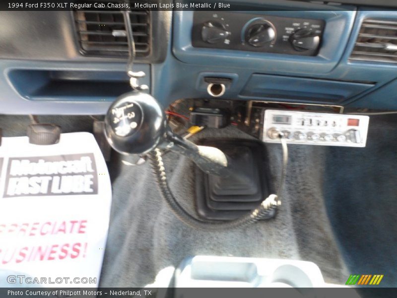 Medium Lapis Blue Metallic / Blue 1994 Ford F350 XLT Regular Cab Chassis