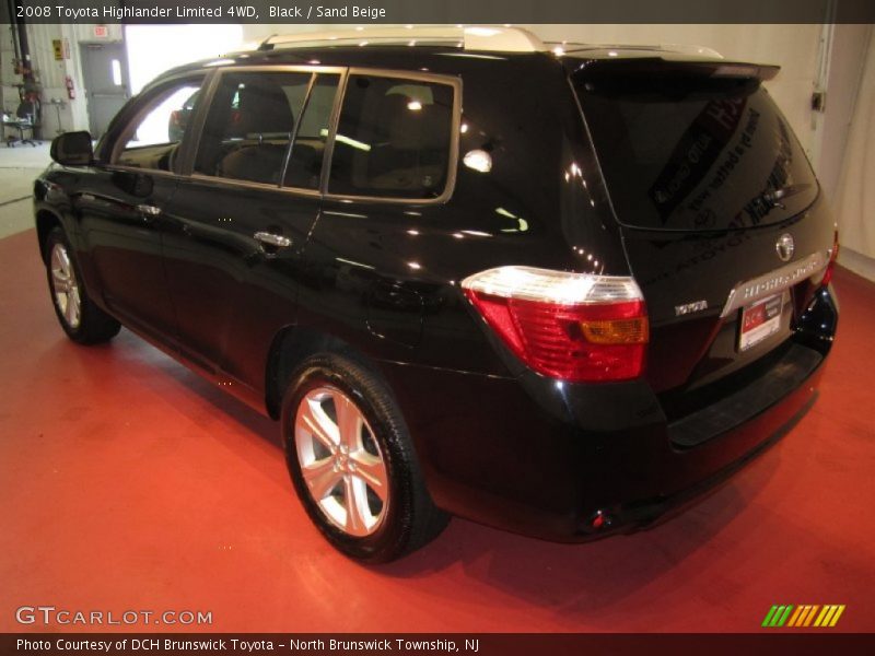 Black / Sand Beige 2008 Toyota Highlander Limited 4WD