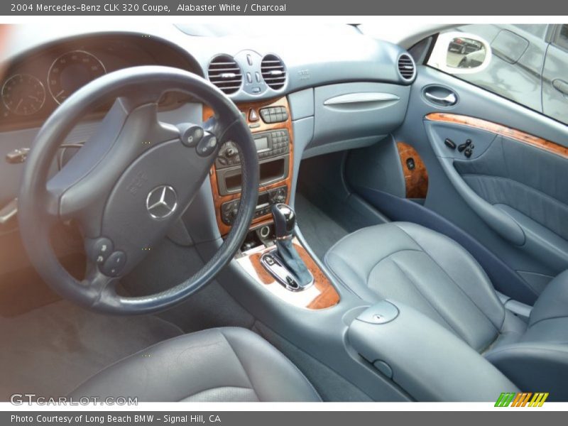 Alabaster White / Charcoal 2004 Mercedes-Benz CLK 320 Coupe