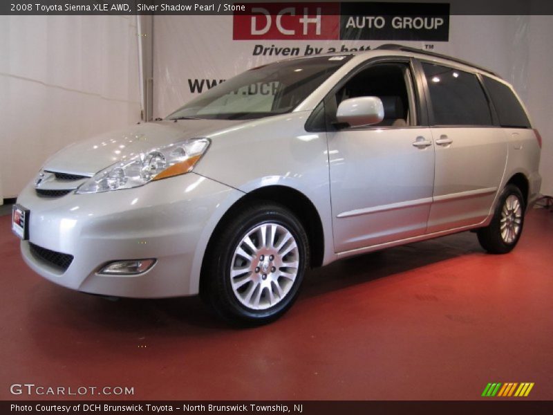 Silver Shadow Pearl / Stone 2008 Toyota Sienna XLE AWD