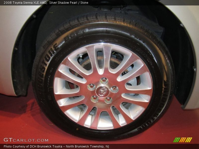 Silver Shadow Pearl / Stone 2008 Toyota Sienna XLE AWD