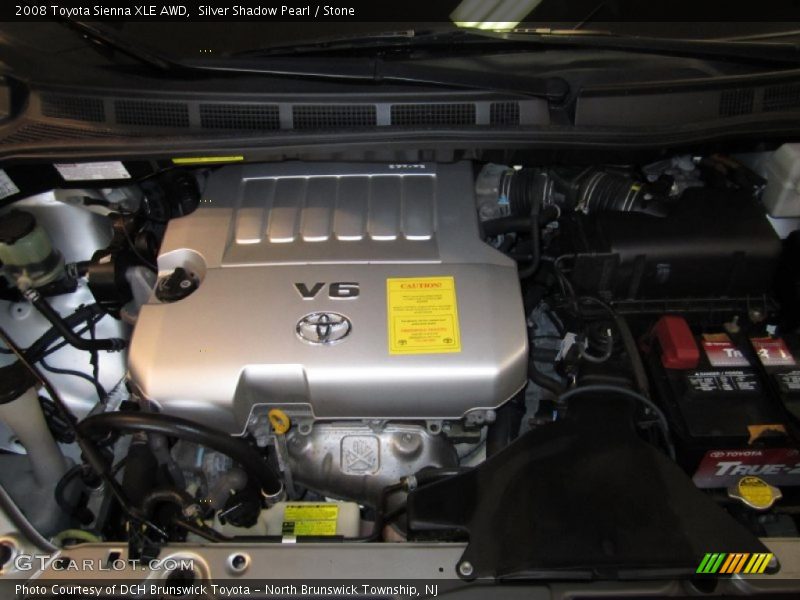 Silver Shadow Pearl / Stone 2008 Toyota Sienna XLE AWD