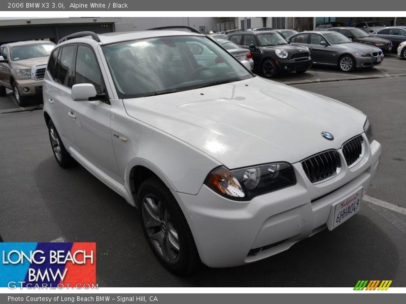 Alpine White / Black 2006 BMW X3 3.0i