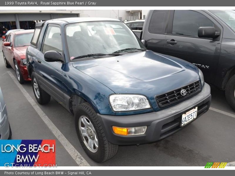 Royal Sapphire Blue Pearl / Gray 1999 Toyota RAV4