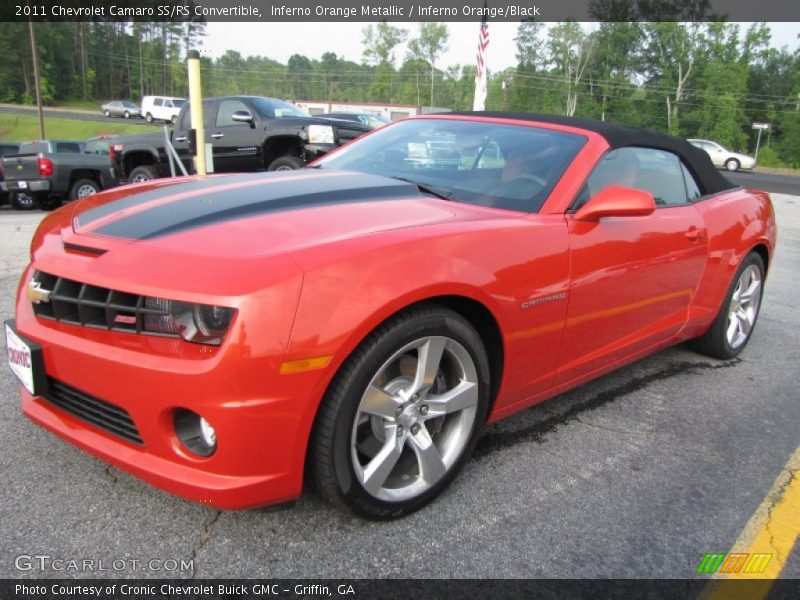 Inferno Orange Metallic / Inferno Orange/Black 2011 Chevrolet Camaro SS/RS Convertible