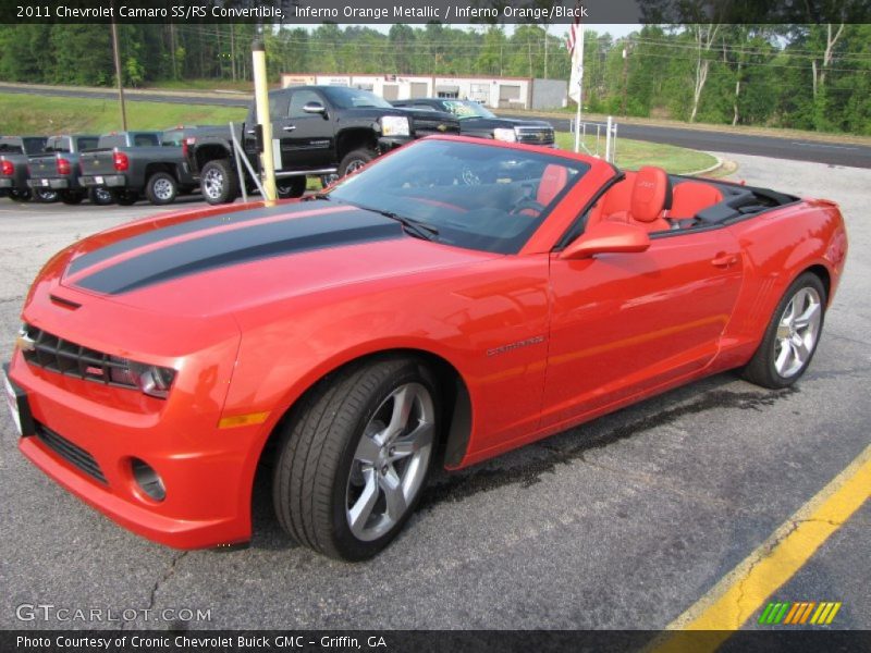 Inferno Orange Metallic / Inferno Orange/Black 2011 Chevrolet Camaro SS/RS Convertible