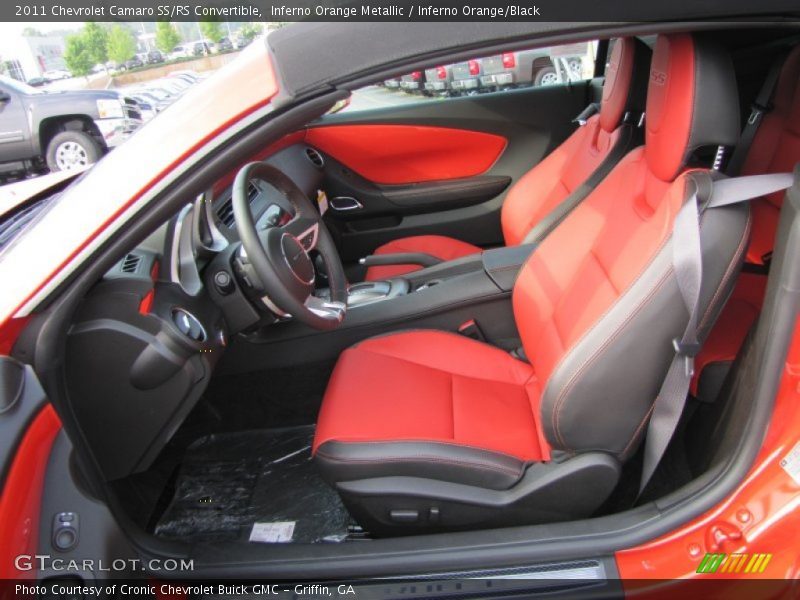 Inferno Orange Metallic / Inferno Orange/Black 2011 Chevrolet Camaro SS/RS Convertible