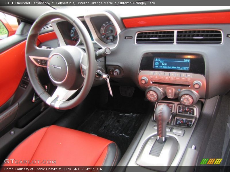 Inferno Orange Metallic / Inferno Orange/Black 2011 Chevrolet Camaro SS/RS Convertible