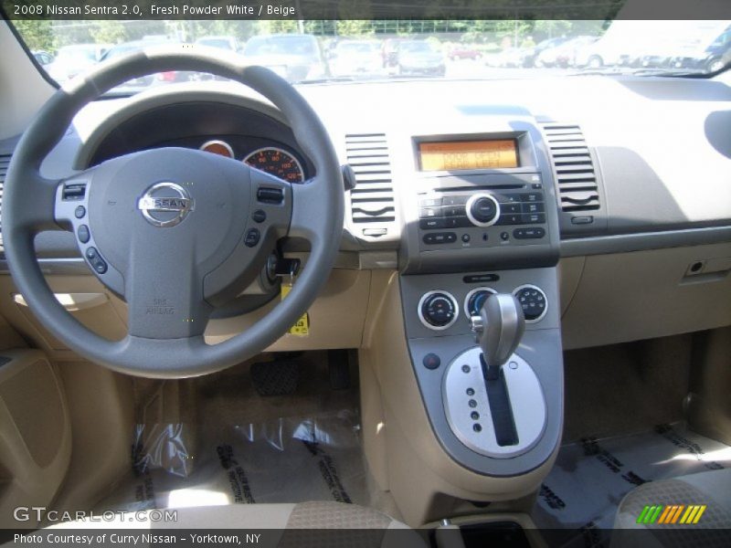 Fresh Powder White / Beige 2008 Nissan Sentra 2.0