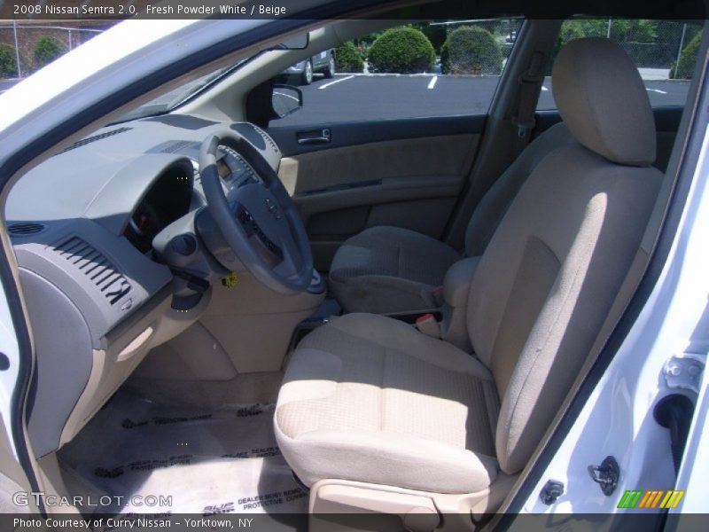 Fresh Powder White / Beige 2008 Nissan Sentra 2.0