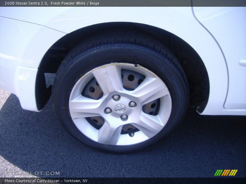 Fresh Powder White / Beige 2008 Nissan Sentra 2.0