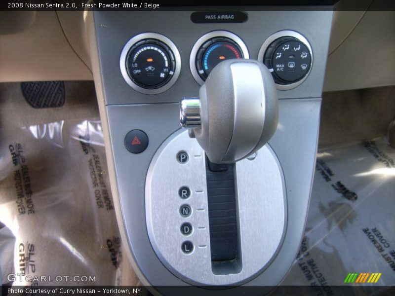 Fresh Powder White / Beige 2008 Nissan Sentra 2.0